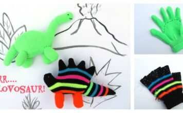 Glove Dinosaur Free Sewing Pattern