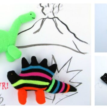 Glove Dinosaur Free Sewing Pattern
