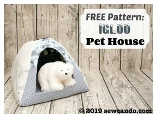 Fleece Pet House Igloo Free Sewing Pattern