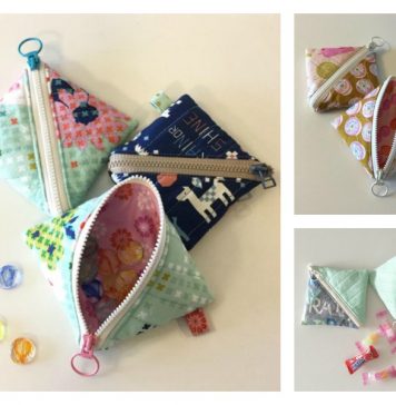 Half Square Triangle Pouch Free Sewing Pattern