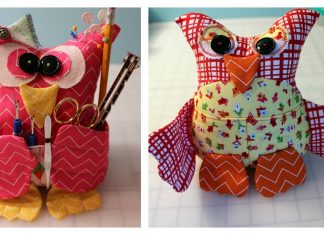 Patchwork Owl Buddy Organizer Free Sewing Pattern