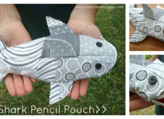 Shark Pencil Case Free Sewing Pattern