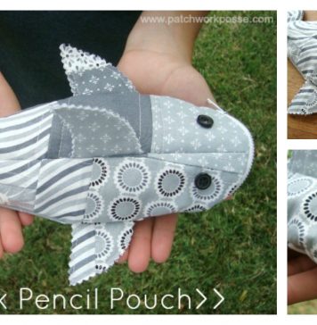 Shark Pencil Case Free Sewing Pattern