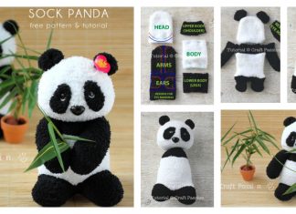 Sock Panda Softie Free Sewing Pattern