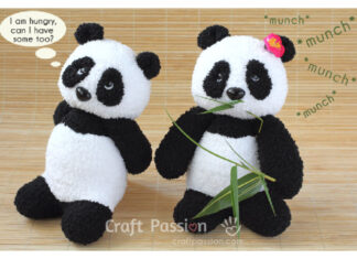 Sock Panda Softie Free Sewing Pattern