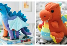 Soft Toy Dragon Free Sewing Pattern