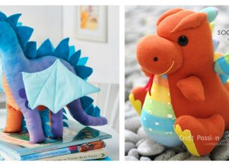 Soft Toy Dragon Free Sewing Pattern