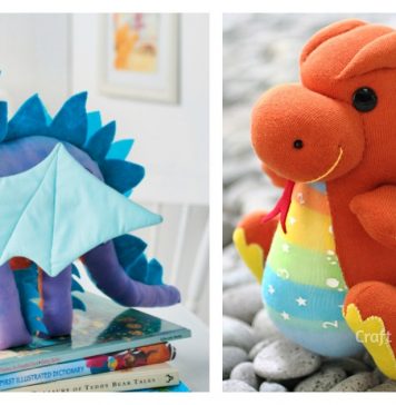 Soft Toy Dragon Free Sewing Pattern