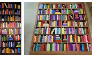 Homemade Bookcase 2024 Quilt