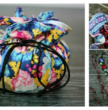 Drawstring Jewelry Pouch Free Sewing Pattern