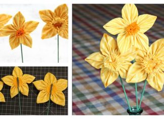 Fabric Daffodils Free Sewing Pattern