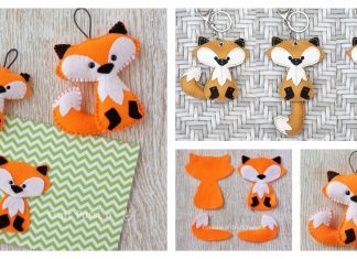 Felt Fox Keychain Free Sewing Pattern