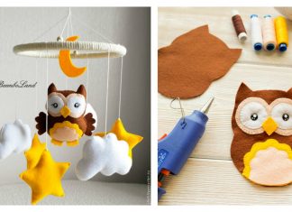 Felt Owl Mobile Free Sewing Pattern and Template