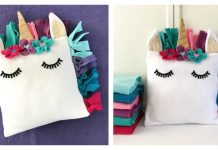 Fleece Unicorn Pillow Free Sewing Pattern