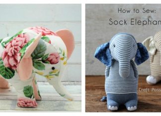 Elephant Plush Toy Free Sewing Pattern