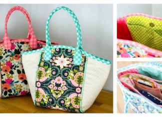 Fabric Basket Style Tote Bag Free Sewing Pattern