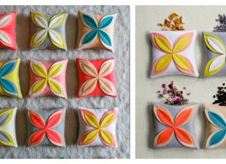 Felt Flower Sachets Free Sewing Pattern