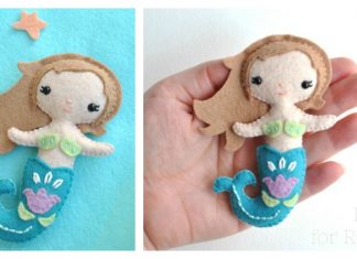 Little Felt Mermaid Free Sewing Pattern