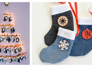 Mini Stocking Advent Calendar Free Sewing Pattern