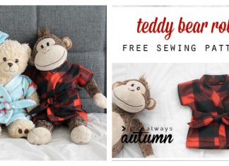 Stuffed Animal and Teddy Bear Robe Free Sewing Pattern