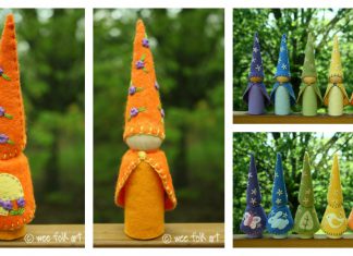 Felt Gnome Doll Free Sewing Pattern