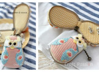 Owl Macaron Coin Purse Free Sewing Pattern