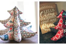 Stuffed Fabric Christmas Tree Free Sewing Pattern