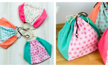 Drawstring Ditty Bag Free Sewing Pattern