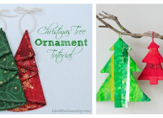 Fabric Christmas Tree Ornament Free Sewing Pattern