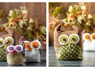 Fabric Owls Free Sewing Pattern