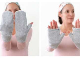 Convertible Fingerless Mittens Free Sewing Pattern