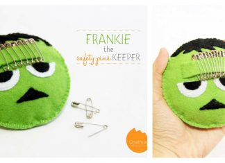 Felt Frankenstein Safety Pin Pincushion Free Sewing Pattern