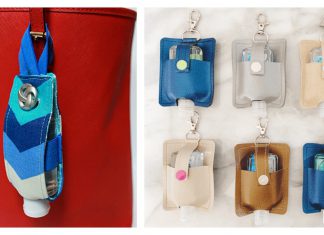 Hand Sanitizer Holder Free Sewing Pattern