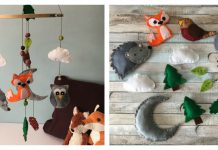 Woodland Animals Felt Mobile FREE Sewing Pattern and Templates