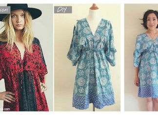 Boho Kimono Dress Free Sewing Pattern