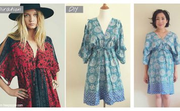 Boho Kimono Dress Free Sewing Pattern