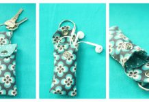 Ear Bud Pouch Keychain Free Sewing Pattern