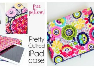 Pretty Quilted iPad Case Free Sewing Pattern