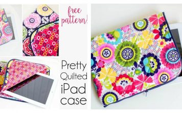 Pretty Quilted iPad Case Free Sewing Pattern