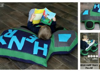 Mega Dump Truck Floor Pillow Free Sewing Pattern