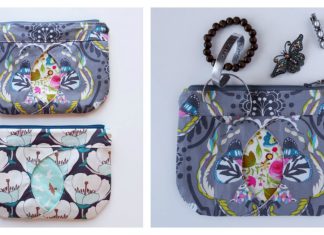 Cat-Eye Zippered Pouch Free Sewing Pattern