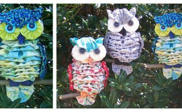 Fabric Yo-Yo Owl Sewing Pattern