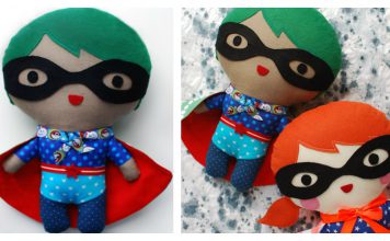 Superhero Soft Toy Free Sewing Pattern and Template