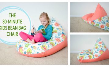 Kids Bean Bag Chair Free Sewing Pattern
