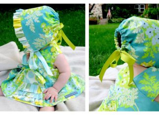 Ruffle Bonnet Free Sewing Pattern