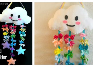 Felt Cloud Bow Holder Free Sewing Pattern