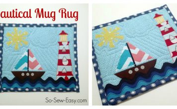 Nautical Mug Rug Free Sewing Pattern