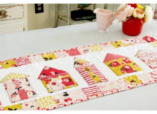 Vintage Daydream Neighborhood Table Runner Free Sewing Pattern