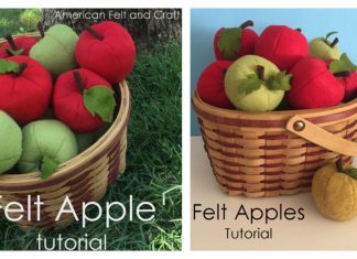 Felt Apple Free Sewing Pattern