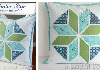 Winter Star Pillow Free Sewing Pattern